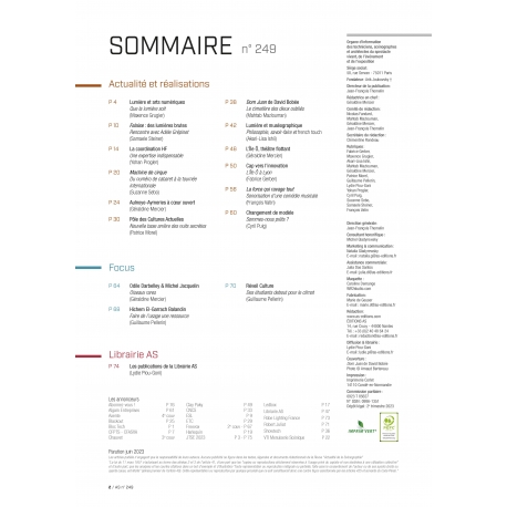 AS n°249 - Actualité de la Scénographie
